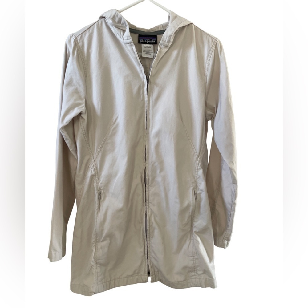 Patagonia Lightweight Hooded Jacket Women’s 8 Organic Cotton Longline Full Zip